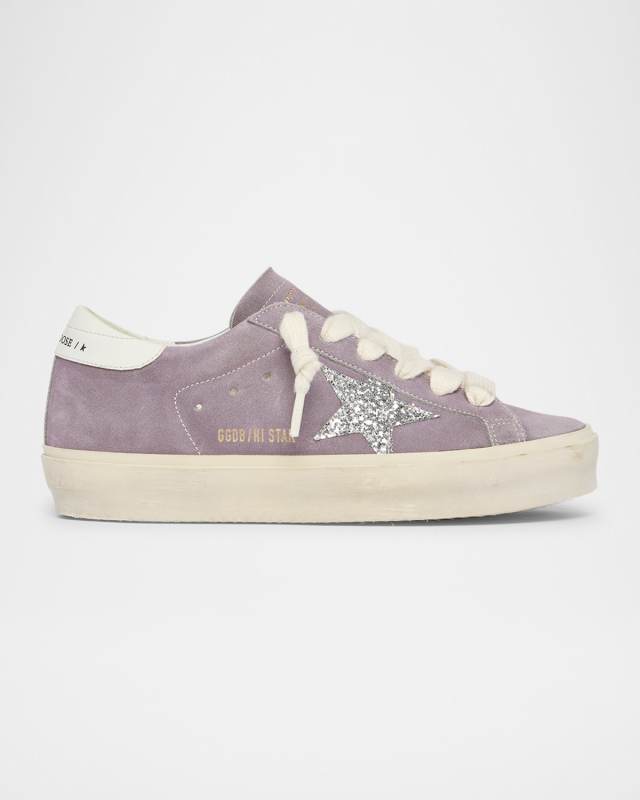 Hi Star Suede Glitter Low-Top Sneakers